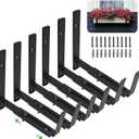 Adjustable Window Box Bracket 6 Pack, Heavy Duty Planter Box Bracket Flower Box Holder Wall Mount Suitable for Planter Boxes 6 inches to 12 inches Deep
