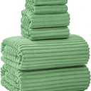 Extra Large Bath Towel Set of 6 (40"x80"),Oversized Bath Sheet Super Soft Highly Absorbent Microfibers Quick Dry Luxury Shower Towel for Bathroom Spa Gym Hotel Yoga(Sage Green, 6Piece)