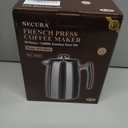 Secura French Press Coffee Maker, 50-Ounce, 304 Stainless Steel Insulated Coffee Press with Extra Screen