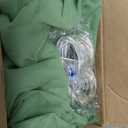 10x8ft Olive Green Tulle Backdrop Curtain with Lights String for Parites, Sheer Photo Backdrop Curtains for Easter Wedding Baby Shower Birthday Party Photo Shoot Decorations (10ft x 8ft(2 Panels 5*8ft))