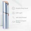 innobeaut Electric Facial Hair Remover for Women with 2 Replacement Heads | USB-C rechargeable, LED reveals fine hairs, Portable hair removal device for upper/lip/chin/peach fuzz, Travel-friendly