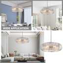 5-Light Semi Flush Mount Ceiling Light, 19 Inch Chrome Metal Cage Hallway Ceiling Lamps, Farmhouse Ceiling Light Fixture, Industrial Crystal Chandelier for Corridor Bathroom Kitchen (E12,19 Inch)