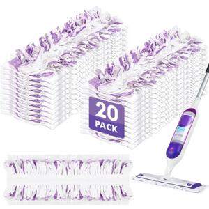 Power Mop Refills for Swiffer PowerMop, 20 Count Thick Multi-Surface Mopping Pad Refill, Unscented Disposable Power Mop Pads for Wet Dry Floor Cleaning, Tile, Hardwood, Laminate