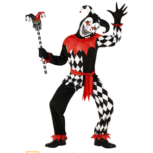 Morph Evil Jester Costume Men, Adult Jester Costume, Scary Halloween Costumes, Halloween Costumes For Men, Size M