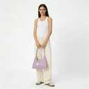 Small Shoulder Bag for Women, Leather Hobo Bag with Two-Tone Color and Daisy Embroidery Top Handle BagCasual Everyday Shoulder Handbags