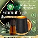AIR WICK Essential Mist - Vibrant Starter Kit White Sage & Mahogany 3/1 ct. (0.67 Fl Oz (Pack of 1))