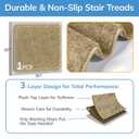 Umimile Extra Thick 0.6" Non-Slip Stair Treads for Wooden Steps, 15 Pack Indoor Carpet Treads, Super Strong Adhesive Washable Runner for Kids, Elders, Pets (Beige Gray, 14x8x30 & 1x30x30)