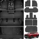 Floor Mats &Trunk Mat for 2024 2025 Chevy/Chevrolet Traverse 7 Seats with Backrest Mat All Weather TPE Rubber Cargo Liner Back Seat Cover 3rd Row for Chevy Traverse 2024 Accessories