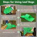 Leaf Collector with Extension Lawn Bags,Portable Pop Up Leaf Bag,Thickened Leafs Scoops,Reusable Yard Garden Bags for Leaves and Trash (2 Pack)
