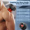 5-in-1 Cupping Kit for Massage Therapy, 12 Levels Smart Dynamic Cupping Set with Red Ligh-t Therapy&Heat Penetrates for Targeted Pain Relief, Knots, Aches, Muscle Soreness - 2Pcs(Black&Black)