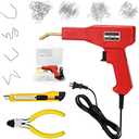 Car Plastic Welder, Vehicle Plastic Welder Gun Kit for Bumper Repair with 200 Hot Staples Carry Case, Portable Automotive Repair DIY Tools Accessories, Universal for SUV RV Truck