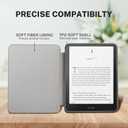 Smart Case Compatible with 7" Kindle Paperwhite 12th Generation (2024) and Kindle Colorsoft Signature Edition - Premium PU Leather Cover with Auto Sleep/Wake, Blue Cat