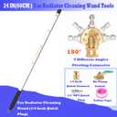 24 Inch Pressure Washer Wand for Car Radiator Cleaning Tools, Car Water Tank Cleaning Wand for Pressure Washer & Pressure Air Pump Flush Radiator Cleaning Wand Power Washer Wand with 4 Nozzle Tips