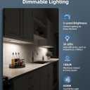 10inch Under Cabinet Lights, Motion Sensor Light Indoor, Wireless Closet Lights, 1800mAh Rechargeable Battery, Magnetic, 5 Levels Dimmable, Under Counter Lights for Kitchen, Bathroom (2 Pack)
