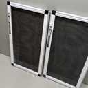 Expandable Window Screen, 2 Pack Adjustable Window Screen (10" H x 19" - 36" W) - Small Replacement Window Screens with Frame, Durable Replacement Screen for Window