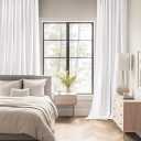 MIULEE Pure White Back Tab Blackout Curtain 96 Inch Long 2 Panels Set for Bedroom, Rod Pocket/Pinch Pleat Thermal Insulated Living Room Darkening Pleated Light Blocking Floor to Ceiling Drape, 52"W x 96"L