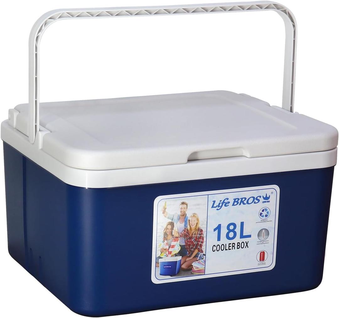 11Qt 19Qt Insulated Portable Cooler Leak-Proof Ice Chest Lunch Box Hard Coolers with Extra Ice Pack for BBQ, Camping, Pincnic (Blue)
