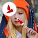 Amosfun 48pcs Mini DIY Christmas Hat Christmas Cap Lollipop Top Wraps Toppers Wine Bottle Cap for Lollipop Candy Cover Decorations Craft