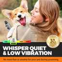 Whisper Quiet Dog Nail Grinder with 4 LED Lights, Safe & Stress-Free for Sensitive Dogs Cats of All Breeds & Sizes, 3 Grinding Bits, 3-Speed, Pet Nail Trimmers, Rechargeable Painless Grooming Kit Grey