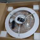 24" Solid Wood Low Profile Ceiling Fan with Light and Remote/APP