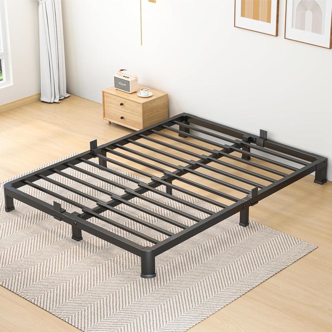 Superay 7 Inch Queen Bed Frame Low Profile with Rounded Legs, Easy Assembly