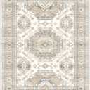 8x10 Area Rugs for Living Room, Washable Rug 8x10,Vintage Rug for Farmhouse Bedroom Dining Room (Beige Multi)