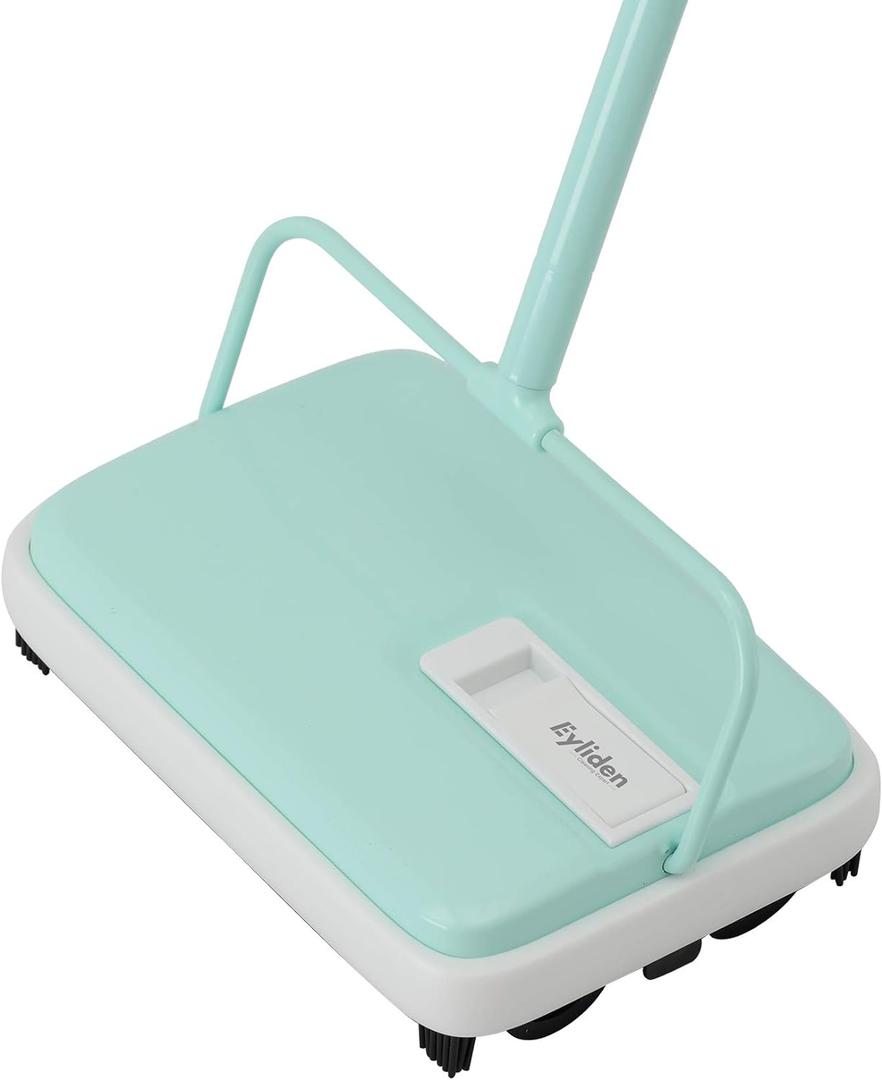 Eyliden Carpet Sweeper, Mini Size Lightweight Hand Push - No Noise, Non-Electric, Easy Manual Sweeping Only for Carpet Cleaning (Mint) Eyliden Carpet Sweeper, Mini Size Lightweight Hand Push - No Noise, Non-Electric, Easy Manual Sweeping Only for Carpet Cleaning (Mint)