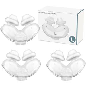 3 Pack Replacement Nasal Pillow Cushion for ResMed Airfit P10, Large, Compatiable with Orignal Airfit P10 Frame, Replacement Nasal Pillow CPAP Mask Cushion, Soft & Durable