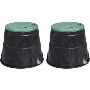 Orbit 53211 Sprinkler System 10-Inch Circular Valve Box,Blacks (Pack of 2)