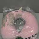 urnexttour Neck Travel Pillow for Kids, Unicorn Airplane Memory Foam Pillow with Cute Sleep Mask & Earplugs, Lightweight Travelling Sleeping Pillow Set for Car, Train, Bus and Home Use (Purple)