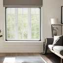 Black Magnetic Window Screen Adjustable Window Net 44x 48 Fiberglass Window Screen Mesh for House Windows with Magnets
