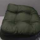 IPYNBAP Outdoor Chair Cushions Set of 2, Patio Chair Cushions with Ties, 19x19 Tufted Outdoor Seat Cushions (Color: Forest Green)