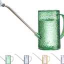 Small Watering Can for Indoor Plants - 34oz Leakproof Lightweight Pot with Long Spout & Bonus Shower Head, Indoor Watering Can for House Plants in Sage Green