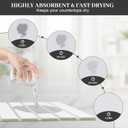 Dish Drying Mat for Kitchen Counter, 24"  16" Large Stone Drying Mat, Foldable Quick Dry Stone Mats, Ultra Absorbent Diatomaceous Earth Dish Mat for Dishes, Bottles, Cups, White