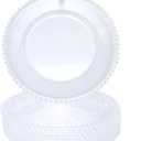 Clear Bead Acrylic Charger Plates 13", Set10PCS Round Table Charger Plates Decoration Wedding,Party,EventAcrylic Bead Clear 10