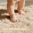 Shag Area Rug for Bedroom 3x5,Beige Fluffy Area Rugs for Living Room,Soft Fuzzy Rug Non-Shedding Indoor Plush Carpet for Kids Bedroom Nursery Dorm Home Decor