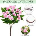 Waipfaru 10 Pcs Artificial Flowers for Outdoors, UV Resistant Faux Flowers for Outdoor Planters, Silk Impatiens Bouquet Pink Spring Artificial Plants for Garden Porch Patio Balcony Yard Decoration
