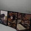 3Pcs Black Woman Art Poster African American Women Canvas Wall Art Funky Black Girl Record Music Posters prints for Modern Black Woman Bedroom Home Decoration 12x16in Unframed
