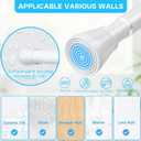 White Shower Curtain Rod 45 to 77 Inch,Shower Rods for Bathroom,Spring Tension Curtain Rod No Drilling for Windows Doors Closet Kitchen Wardrobe