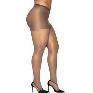 Hanes womens Curves Control Top Sheer Toe Silky Sheer Pantyhose With Wicking Cool Comfort, 3X-4X