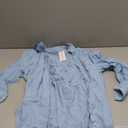 KYLELOVE Womens Swimsuit Coverups Button Down Swimwear Shirts Bathing Suit Bikini Cover Ups Beach Outfits(Size Down) (Small, Light Blue)