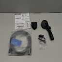 RV Shower Head with Hose and On Off Switch (Trickle), Water Saving High Pressure Shower Head with Hose Guide Ring, Shower Holder for RV, Camper, Van, Travel Trailer, Motorhome, Boat, Black