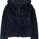 The Children's Place girls Sherpa Zip Up Hoodie (X-Large, Tidal)