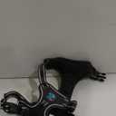 PHOEPET No Pull Dog Harness Medium Reflective Front Clip Vest with Handle,Adjustable 2 Metal Rings 3 Buckles,[Easy to Put on & Take Off](M, Black)