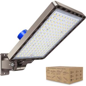 350W LED Parking Lot Light Outdoor:Arm Mount 52500LM Super Bright Dusk to Dawn LED Shoebox Lighting Commercial 5000K 100-277V IP65 Waterproof Wall Floodlights for Park,Stadium,Barn,Yard