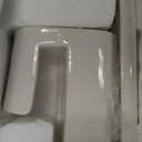 Geelin 3 in 1 Ceramic Kitchen Sink Caddy Dish Sponge Holder Scrub Brush Holder and Soap Tray for Kitchen Organizer White Rustic Farmhouse Supplies(White)