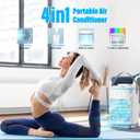 Portable Air Conditioners, SMLEGFT Evaporative Air Cooler with 7 Color Light & 900ml Large Tank, 3 Speeds & 2/4/6/8H Timer, Dual Mist Spray & Dual Icebox, Personal Air Conditioner for Bedroom Office