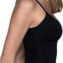 Vanity Fair Women's Shaping Cami with Built in Bra, Tummy Control Shapewear Camisole Tops for Women (Black, M)