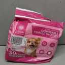 American Kennel Club Female Dog Wrap, Disposable Diapers with Wetness Indicator (XS (916 in), 50, Count) (Extra Small Waist Size 9 - 16 in)