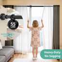 Shower Curtain Rod Tension No Drilling, Adjustable 51-128In,Black